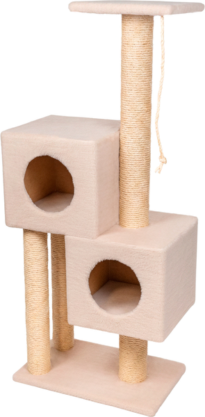 Изображение товара Комплекс для кошек Cat House Двойной домик 1.27 (сизаль бежевый)