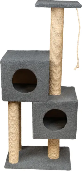 Изображение товара Комплекс для кошек Cat House Двойной домик 1.27 (сизаль серый)