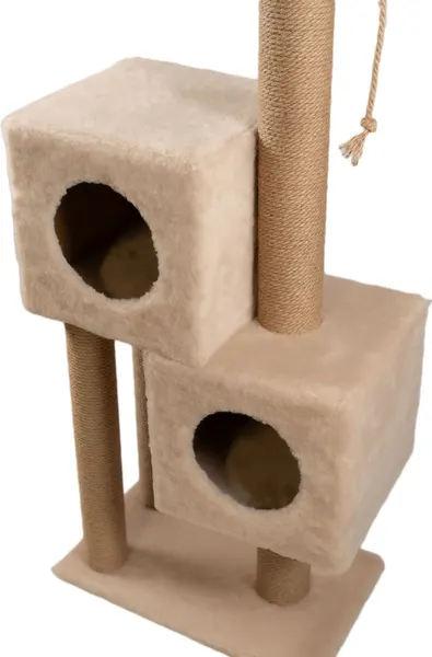 Изображение товара Комплекс для кошек Cat House Двойной домик 1.27 (джут бежевый)