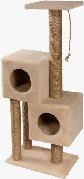 Изображение товара Комплекс для кошек Cat House Двойной домик 1.27 (джут бежевый)