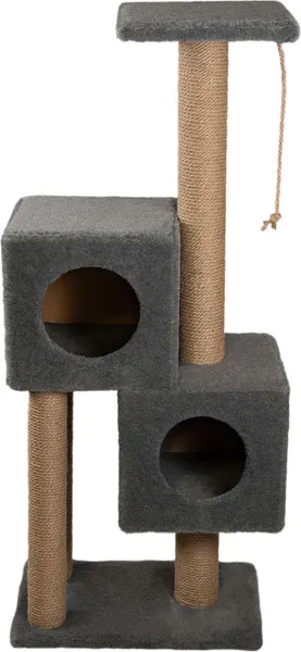 Изображение товара Комплекс для кошек Cat House Двойной домик 1.27 (джут серый)