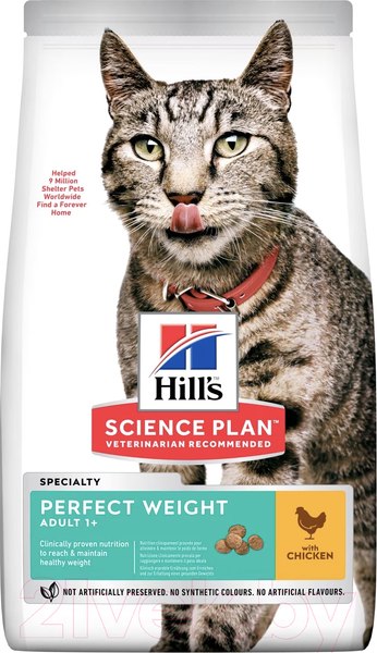 Изображение товара Сухой корм для кошек Hill's Science Plan Adult Perfect Weight (1.5кг)