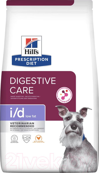 Изображение товара Сухой ветеринарный корм для собак Hill's Prescription Diet Digestive Care i/d Low Fat (1.5кг)