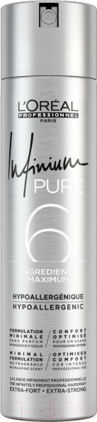 Лак для укладки волос L'Oreal Professionnel Infinium Pure Extra Strong (300мл)