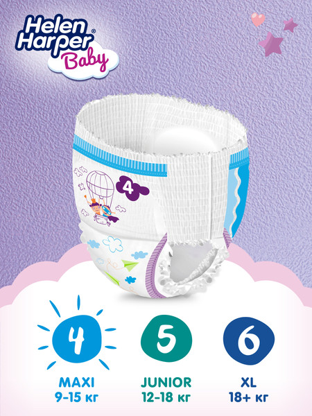 Изображение товара Подгузники-трусики детские Helen Harper Baby 4 Maxi (22шт)