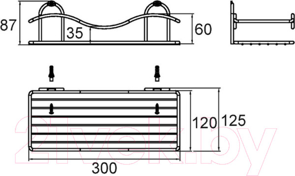 Изображение товара Полка для ванной Milardo 304W000M44