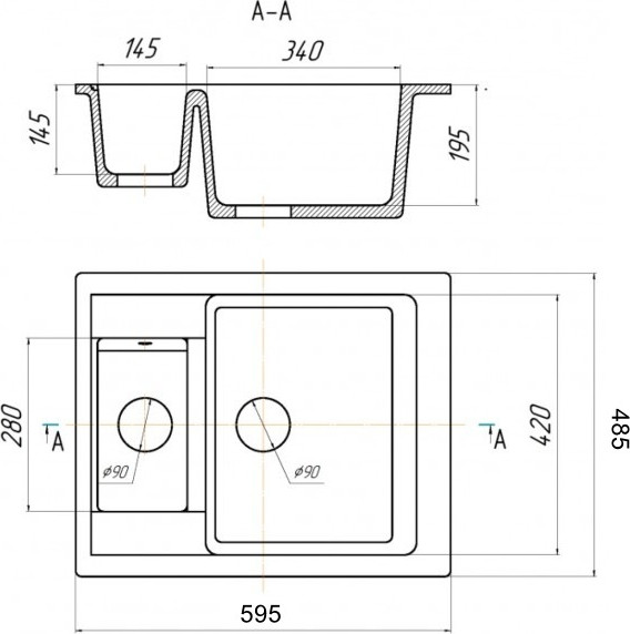 Изображение товара Мойка кухонная Gerhans C01 (белый)