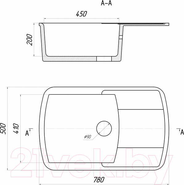 Изображение товара Мойка кухонная Gerhans B29 (белый)