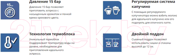 Изображение товара Кофеварка эспрессо DeLonghi ECP33.21W