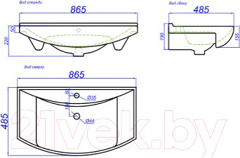 Изображение товара Тумба с умывальником Aqwella Allegro 85 / Agr.01.08/3