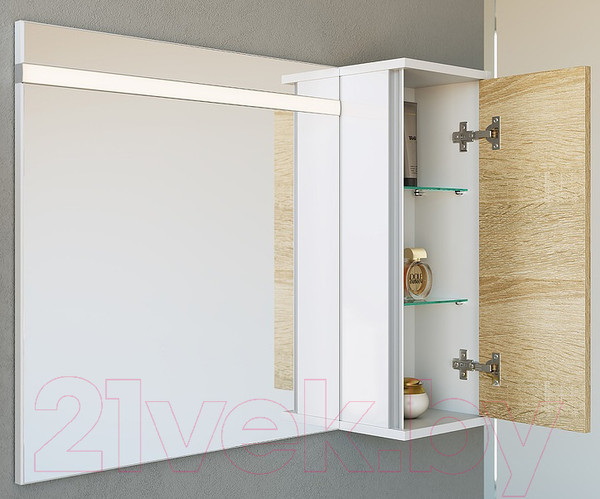 Изображение товара Шкаф-полупенал для ванной Aqwella Майами / Mai.04.25