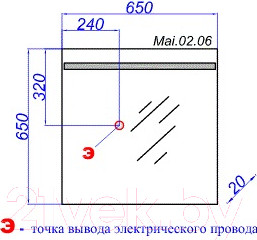 Изображение товара Зеркало Aqwella Майами / Mai.02.06