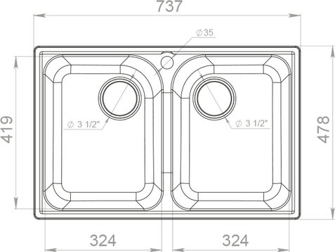Изображение товара Мойка кухонная GranFest Quarz GF-Z15 (терракот)