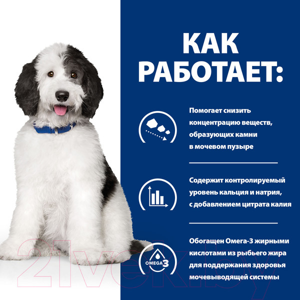Изображение товара Сухой ветеринарный корм для собак Hill's Prescription Diet Urinary Care c/d Multicare Chicken (12кг)