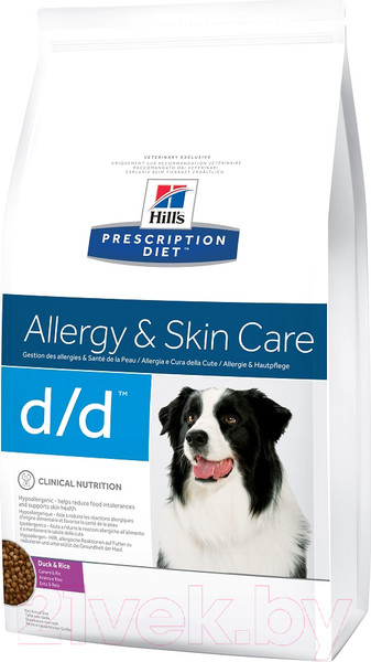 Изображение товара Сухой корм для собак Hill's Prescription Diet Food Sensitivities d/d Duck & Rice (12кг)