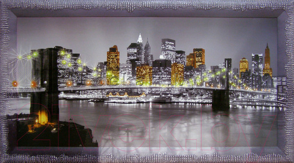 Изображение товара Картина Декарт Черно-белый город 8Л0447 (в раме)