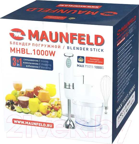 Изображение товара Блендер погружной Maunfeld MHBL.1000W (белый)