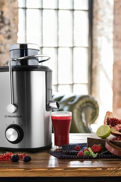 Изображение товара Соковыжималка электрическая Maunfeld MJE.850S (нержавеющая сталь)