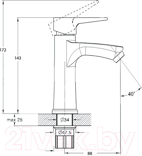 Изображение товара Смеситель Solone FAB1-A020