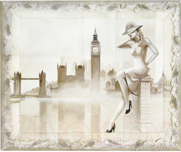 Изображение товара Картина Декарт Девушка в Лондоне 8Л0488 (в раме)