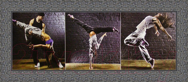 Изображение товара Картина Декарт Современный танец триптих 8Л0499 (в раме)