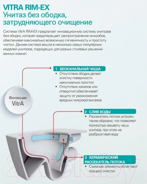 Изображение товара Унитаз напольный VitrA Sento / 9830B003-7203