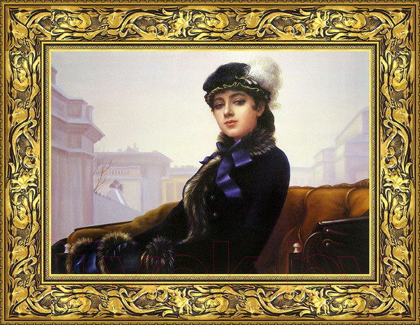 Изображение товара Картина Декарт "Неизвестная" Крамской 8Л0517 (в раме)