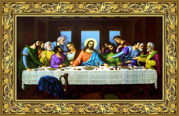 Изображение товара Картина Декарт Тайная вечеря Иисуса Христа 8Л0519 (в раме)