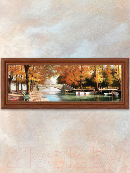 Изображение товара Картина Декарт Осенний мост 8Л0547 (в раме)