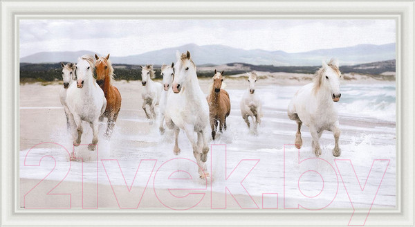 Изображение товара Картина Декарт Табун лошадей 8Л0551 (в раме)