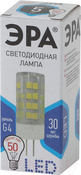 Изображение товара Лампа ЭРА smd JC-5w-220V-corn, ceramics-840-G4 / Б0027858