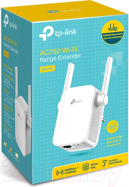 Изображение товара Усилитель беспроводного сигнала TP-Link RE205