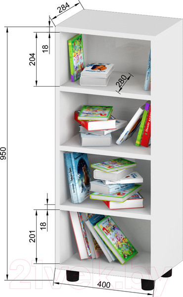 Изображение товара Стеллаж игровой Славянская столица ДУ-СМ2-40 (белый)