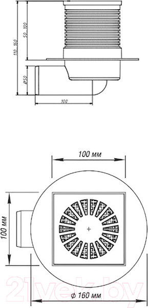 Изображение товара Трап для душа ОРИО ТО-3210