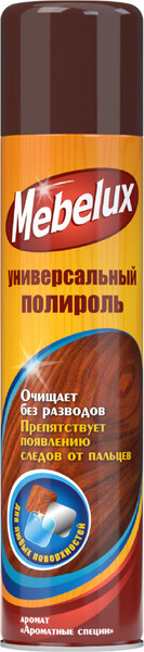 Изображение товара Полироль для мебели Mebelux Для любых поверхностей (300см3)