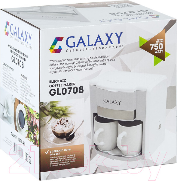 Изображение товара Капельная кофеварка Galaxy GL 0708 (белый)