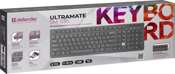 Изображение товара Клавиатура Defender UltraMate SM-535 RU / 45535 (черный)