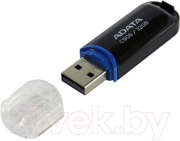 Изображение товара USB flash накопитель A-data C906 32 Гб Black (AC906-32G-RBK)