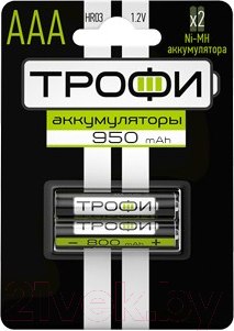 Изображение товара Комплект аккумуляторов Трофи HR03-2BL 950 mAh / C0032097
