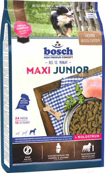 Изображение товара Сухой корм для собак Bosch Petfood Maxi Junior (3кг)