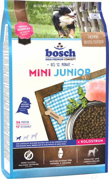 Изображение товара Сухой корм для собак Bosch Petfood Mini Junior (1кг)