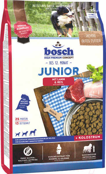 Изображение товара Сухой корм для собак Bosch Petfood Junior Lamb&Rice (1кг)