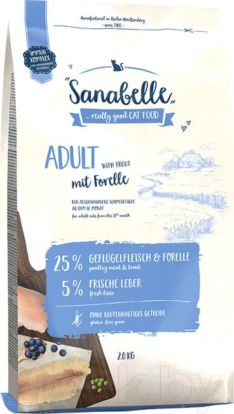 Изображение товара Сухой корм для кошек Bosch Petfood Sanabelle Adult Trout (2кг)