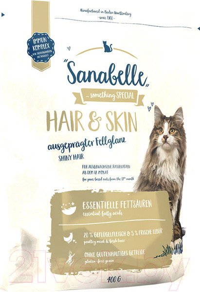 Изображение товара Сухой корм для кошек Bosch Petfood Sanabelle Hair&Skin (400г)