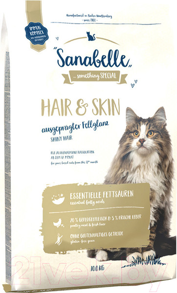 Изображение товара Сухой корм для кошек Bosch Petfood Sanabelle Hair&Skin (10кг)