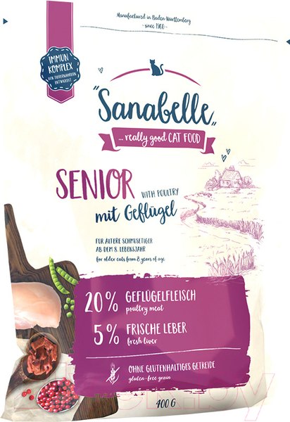 Изображение товара Сухой корм для кошек Bosch Petfood Sanabelle Senior (400г)