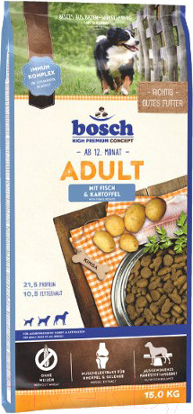 Изображение товара Сухой корм для собак Bosch Petfood Adult Fish&Potato (15кг)