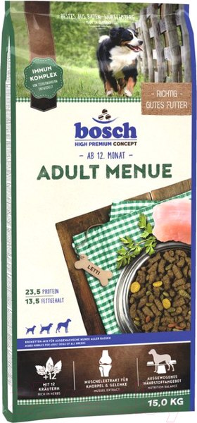 Изображение товара Сухой корм для собак Bosch Petfood Adult Menue (15кг)