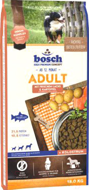 Изображение товара Сухой корм для собак Bosch Petfood Adult Salmon&Potato (15кг)