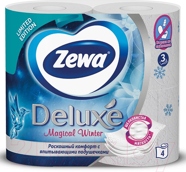 Изображение товара Туалетная бумага Zewa Deluxe (1x4рул)